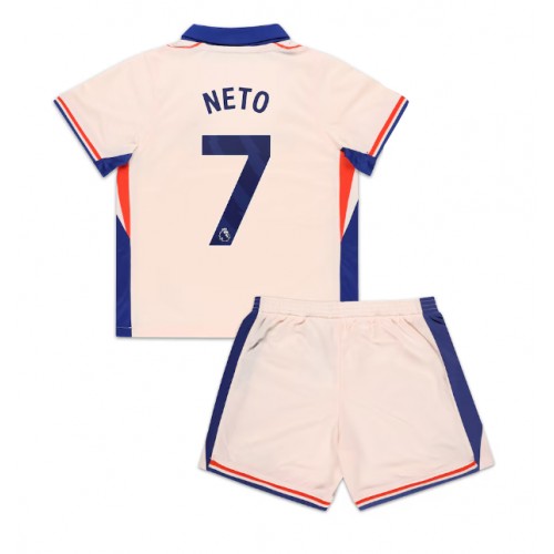 Chelsea Pedro Neto #7 Gostujuci Dres za djecu 2024-25 Kratak Rukav (+ Kratke hlače)